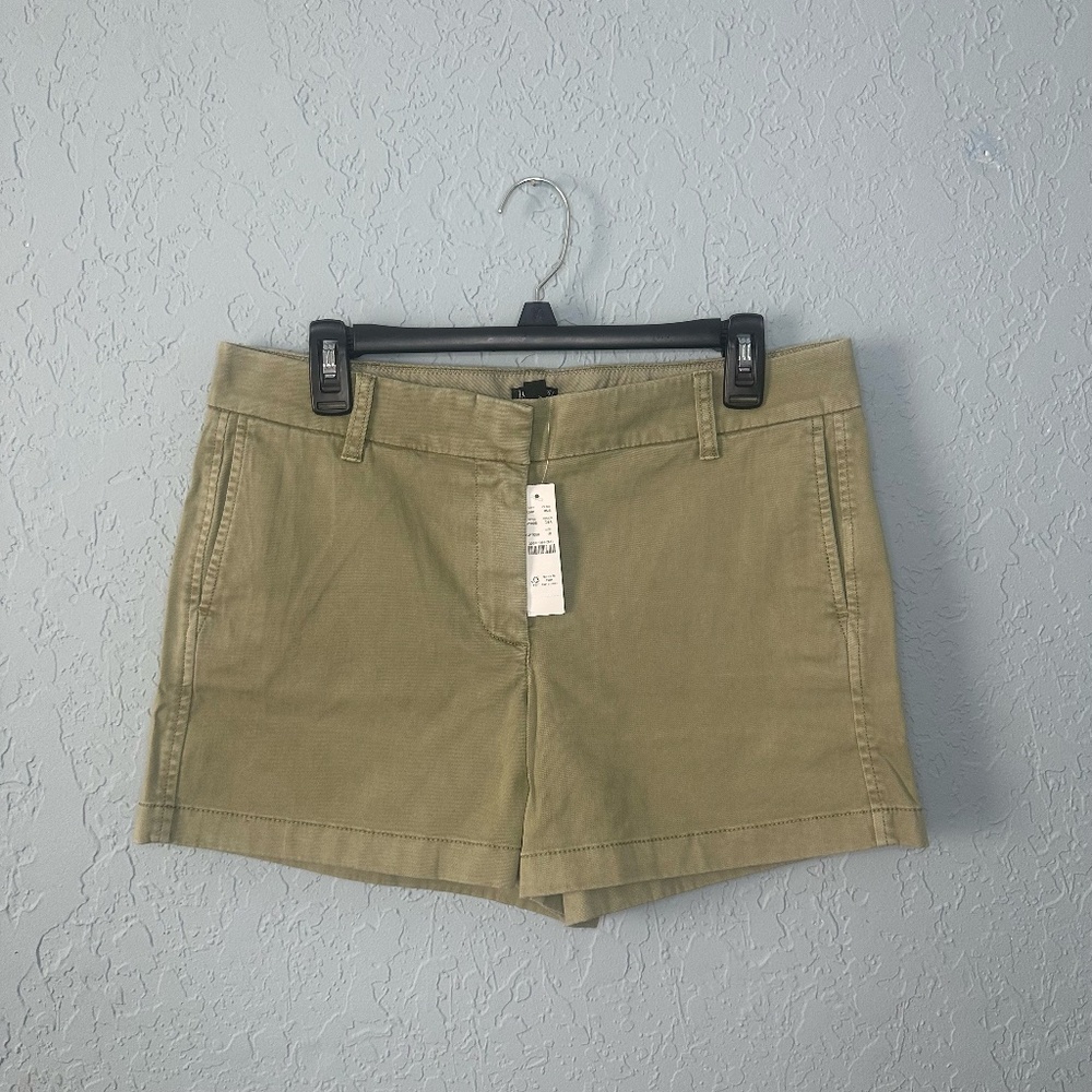 J.Crew Light Olive Green Chino Shorts NWT | Size 10
